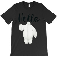 Funny Big Hero 6 Baymax Wave Hello Graphic T-shirt | Artistshot