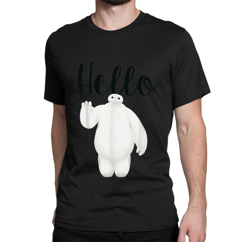 Funny Big Hero 6 Baymax Wave Hello Graphic Classic T-shirt | Artistshot