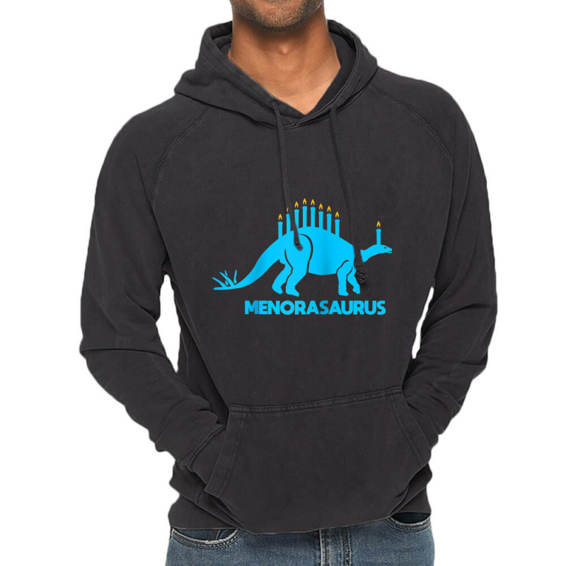 Funny Hanukkah Shirt Dinosaur Stegosaurus Dino Menorah Raglan Baseball Vintage Hoodie | Artistshot