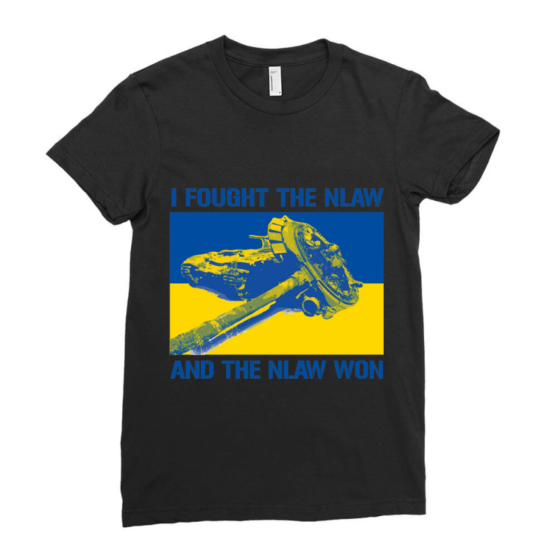 I Fought The Nlaw And The Nalaw Won Ladies Fitted T-Shirt by cm-arts | Artistshot