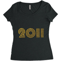 2011   Birth Year Milestone Birthday Retro Funk Disco Premium T Shirt Women's Triblend Scoop T-shirt | Artistshot