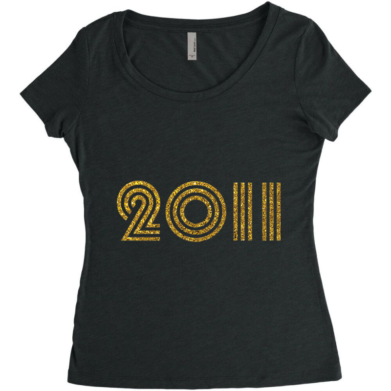 2011   Birth Year Milestone Birthday Retro Funk Disco Premium T Shirt Women's Triblend Scoop T-shirt by cm-arts | Artistshot