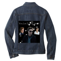 Team Edward Meme Twilight Ladies Denim Jacket | Artistshot