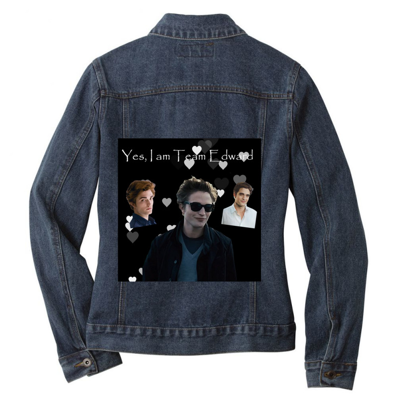 Team Edward Meme Twilight Ladies Denim Jacket by TERESACHAPMAN | Artistshot