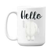 Funny Big Hero 6 Baymax Hello Wave Graphic 15 Oz Coffee Mug | Artistshot