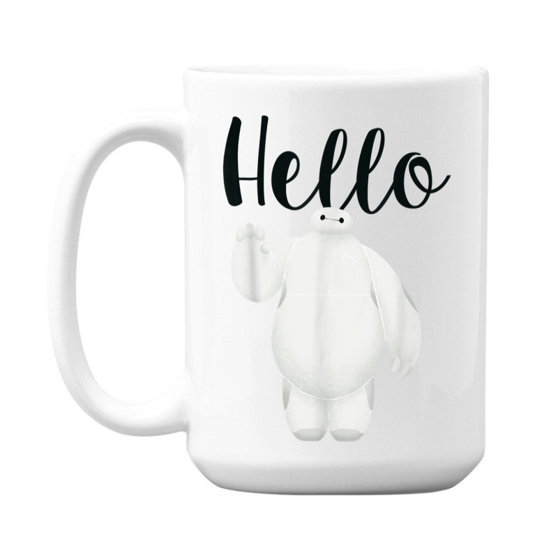 Funny Big Hero 6 Baymax Hello Wave Graphic 15 Oz Coffee Mug | Artistshot