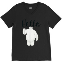 Funny Big Hero 6 Baymax Hello Wave Graphic V-neck Tee | Artistshot