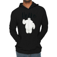 Funny Big Hero 6 Baymax Hello Wave Graphic Lightweight Hoodie | Artistshot