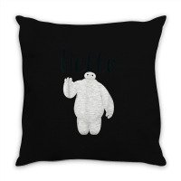 Funny Big Hero 6 Baymax Hello Wave Graphic Throw Pillow | Artistshot