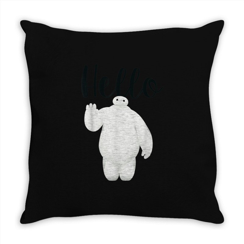 Funny Big Hero 6 Baymax Hello Wave Graphic Throw Pillow | Artistshot