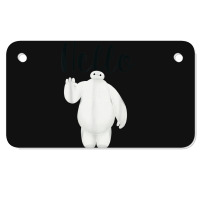 Funny Big Hero 6 Baymax Hello Wave Graphic Motorcycle License Plate | Artistshot