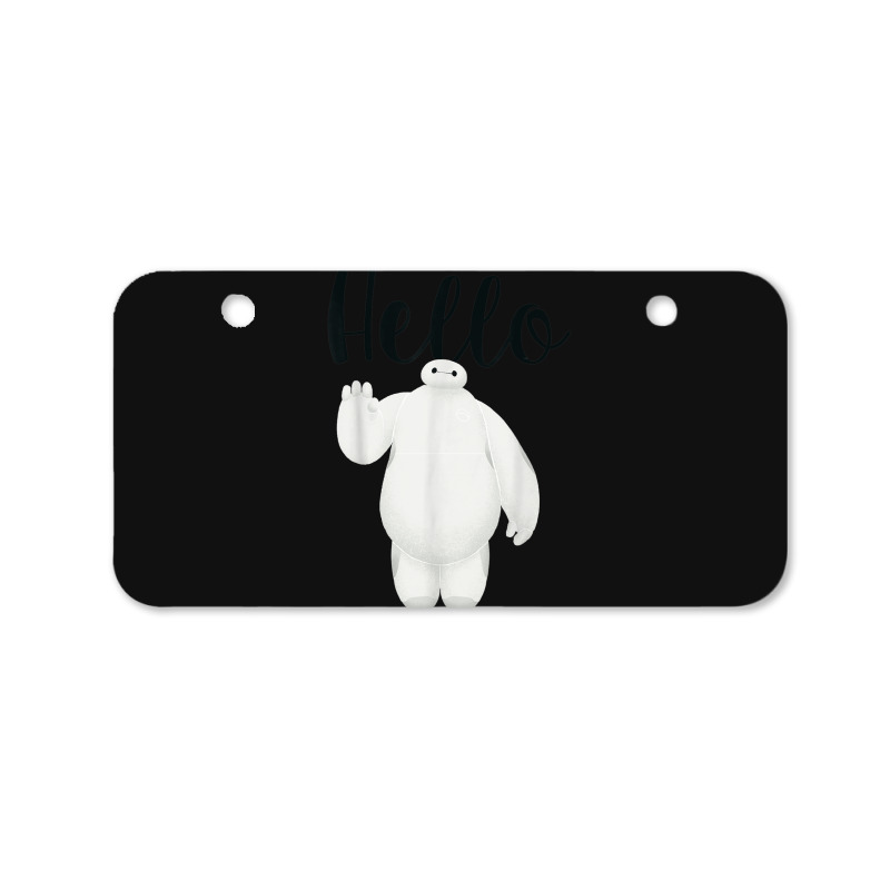 Funny Big Hero 6 Baymax Hello Wave Graphic Bicycle License Plate | Artistshot