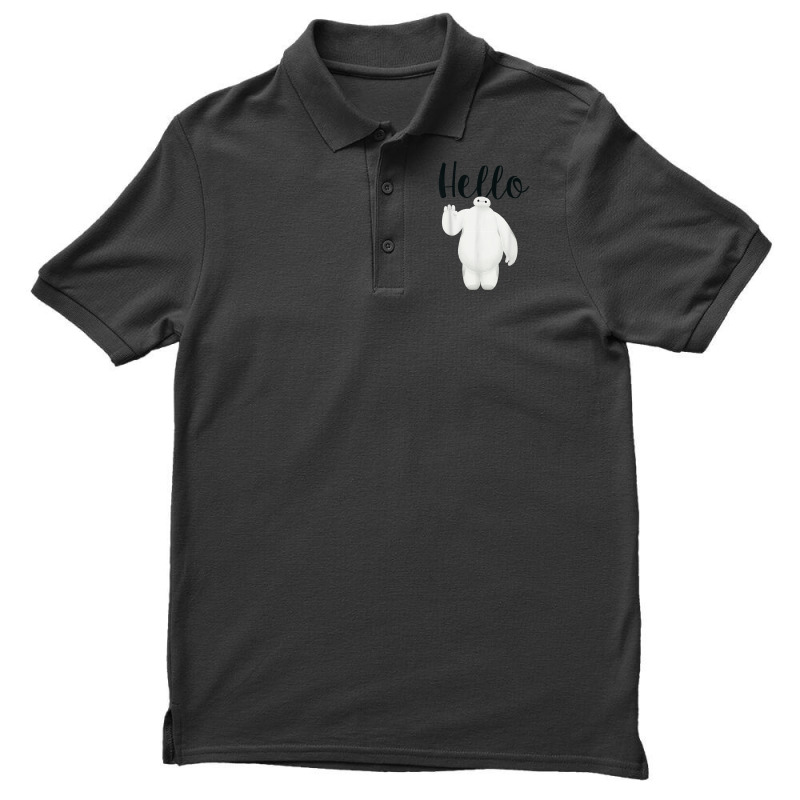 Funny Big Hero 6 Baymax Hello Wave Graphic Men's Polo Shirt | Artistshot