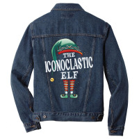 Iconoclastic Elf Christmas Group Xmas Pajama Party Long Sleeve T Shirt Men Denim Jacket | Artistshot