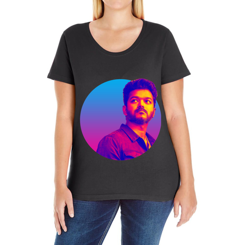 Thalapathy Vijay Classic Ladies Curvy T-Shirt by cm-arts | Artistshot