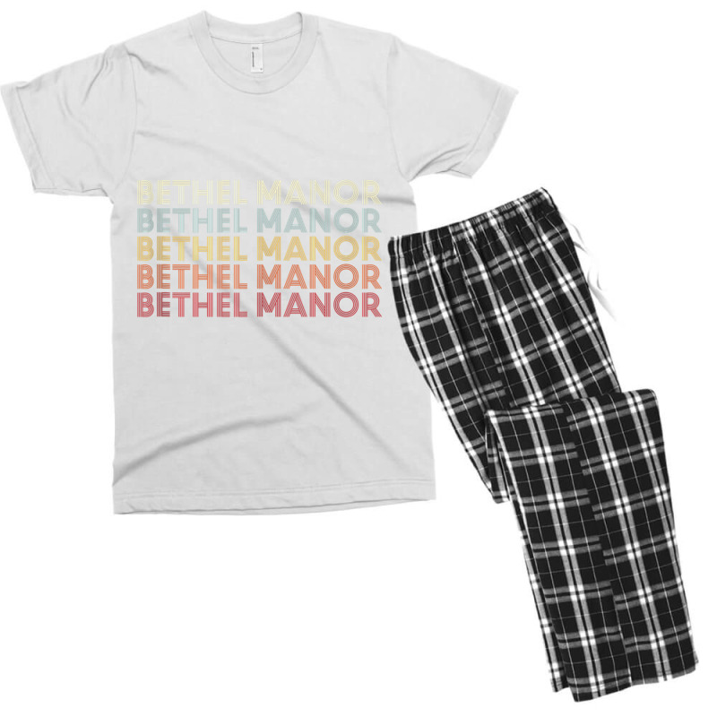 Bethel Manor Virginia Bethel Manor Va Retro Vintage Text Tank Top Men's T-shirt Pajama Set | Artistshot