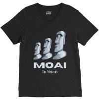 Rapa Nui Moai Easter Islands Statue Heads Mystery V-neck Tee | Artistshot