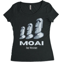 Rapa Nui Moai Easter Islands Statue Heads Mystery Women's Triblend Scoop T-shirt | Artistshot