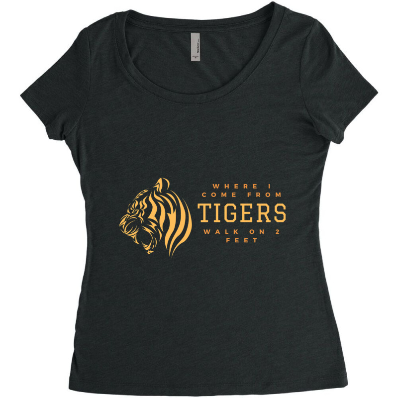 Walking Tigers Women's Triblend Scoop T-shirt by cm-arts | Artistshot