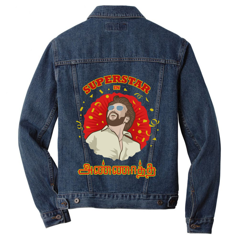 Annatha Tamil Movie Superstar Rajinikanth Men Denim Jacket | Artistshot