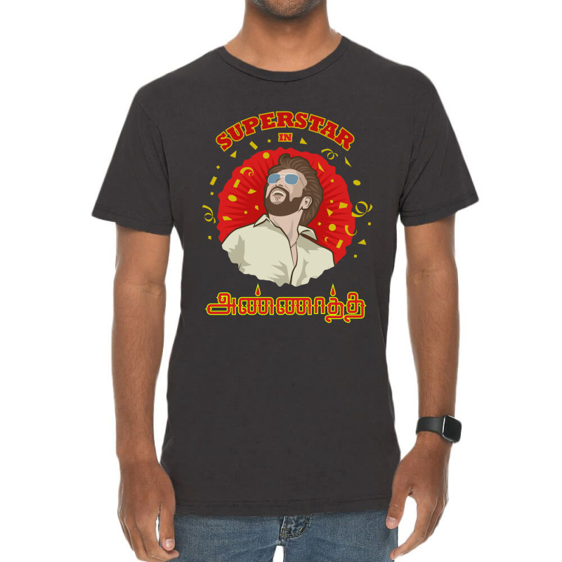 Annatha Tamil Movie Superstar Rajinikanth Vintage T-shirt | Artistshot