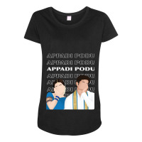 Appadi Podu  White Maternity Scoop Neck T-shirt | Artistshot