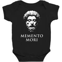 Memento Mori With Marcus Aurelius Head T Shirt Baby Bodysuit | Artistshot