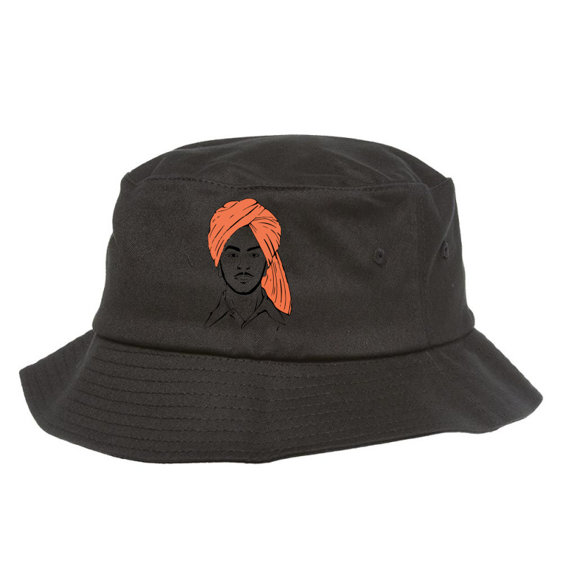 Bhagat Singh The Punjabi Indian Hero Freedom Fighter Shirt Bucket Hat by cm-arts | Artistshot