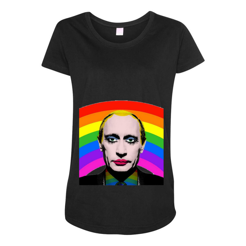 Vladimir Putin Gay Clown Maternity Scoop Neck T-shirt by cm-arts | Artistshot