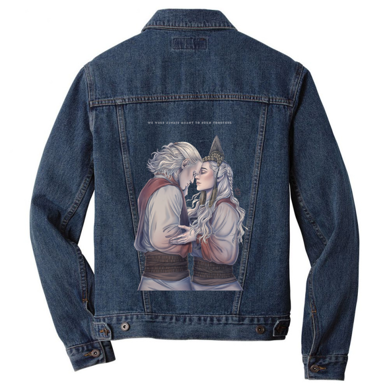 Daemon And Rhaenyra Men Denim Jacket by cm-arts | Artistshot