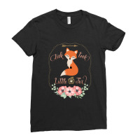 Tick Tock Floral Fox Ladies Fitted T-shirt | Artistshot