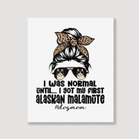 Normal Until Got My Alaskan Malamute Leopard Bandana Funny Tank Top Portrait Canvas Print | Artistshot