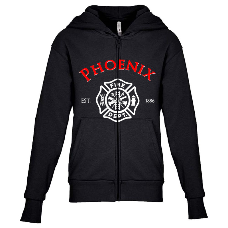 City Of Phoenix Fire Rescue Arizona Firefighter Youth Zipper Hoodie | Artistshot