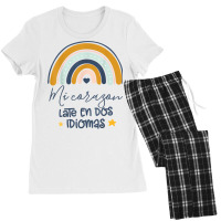 Mi Corazon Late En Dos Idiomas Bilingual Spanish Teacher T Shirt Women's Pajamas Set | Artistshot