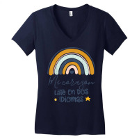 Mi Corazon Late En Dos Idiomas Bilingual Spanish Teacher T Shirt Women's V-neck T-shirt | Artistshot