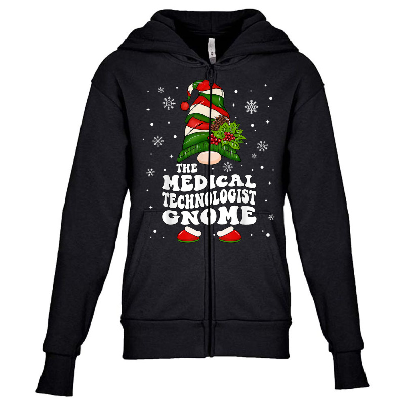 Medical Technician Gnome Emergency Worker Christmas Pajama T Shirt Youth Zipper Hoodie | Artistshot