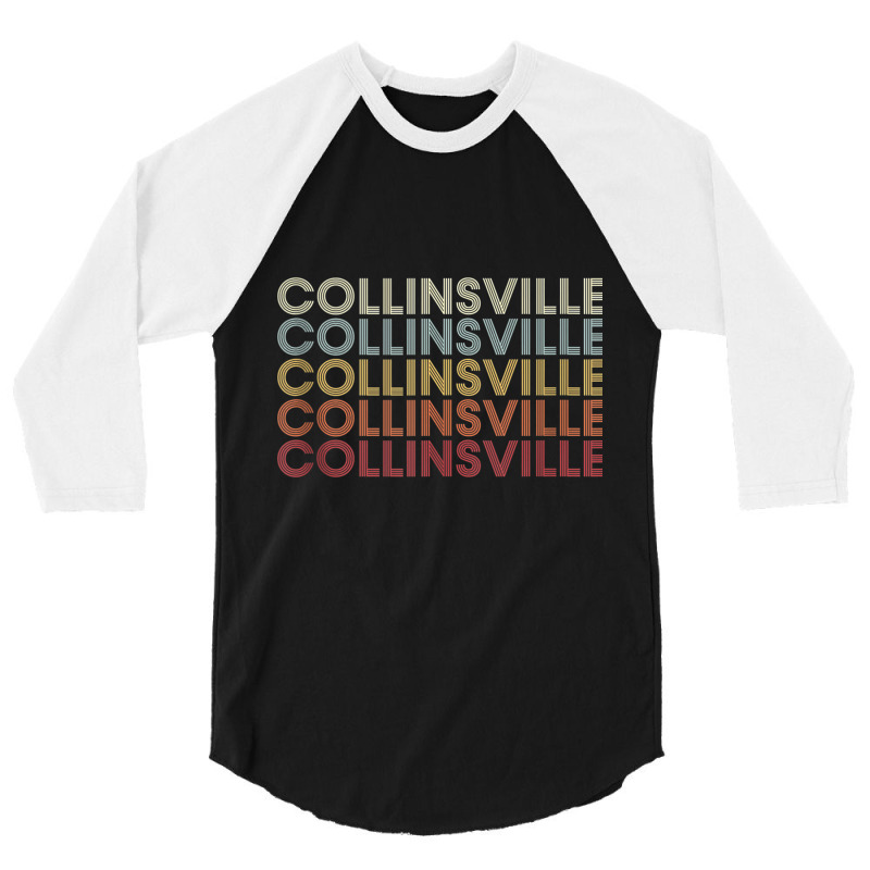 Collinsville Virginia Collinsville Va Retro Vintage Text Tank Top 3/4 Sleeve Shirt | Artistshot