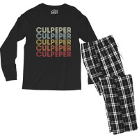 Culpeper Virginia Culpeper Va Retro Vintage Text Tank Top Men's Long Sleeve Pajama Set | Artistshot