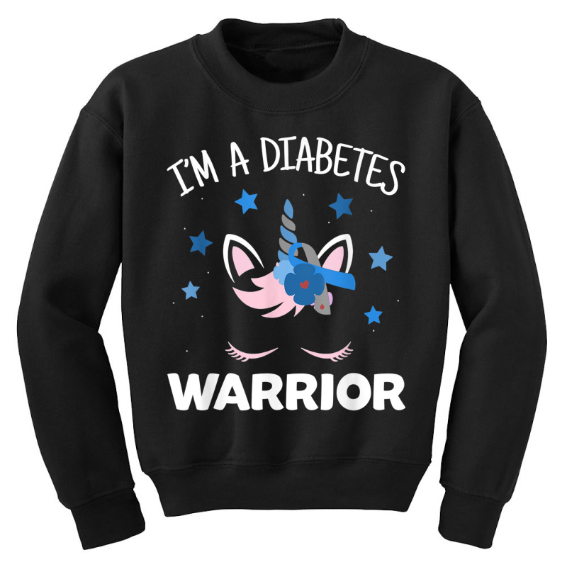 Unicorn Diabetes Warrior, Diabetes Awareness T Shirt Youth Sweatshirt by cm-arts | Artistshot