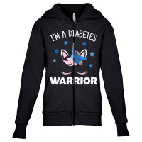 Unicorn Diabetes Warrior, Diabetes Awareness T Shirt Youth Zipper Hoodie | Artistshot