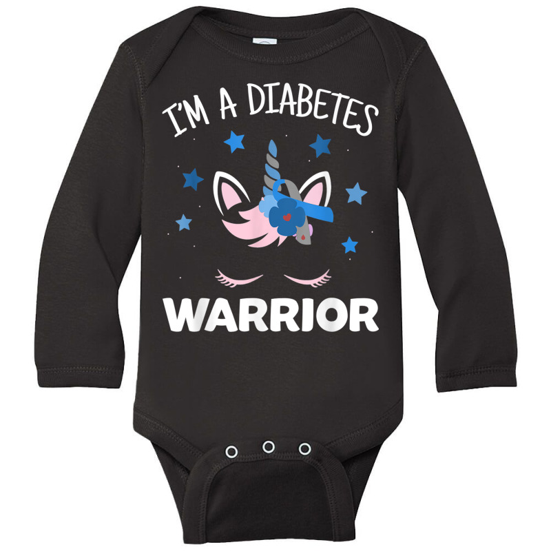 Unicorn Diabetes Warrior, Diabetes Awareness T Shirt Long Sleeve Baby Bodysuit by cm-arts | Artistshot