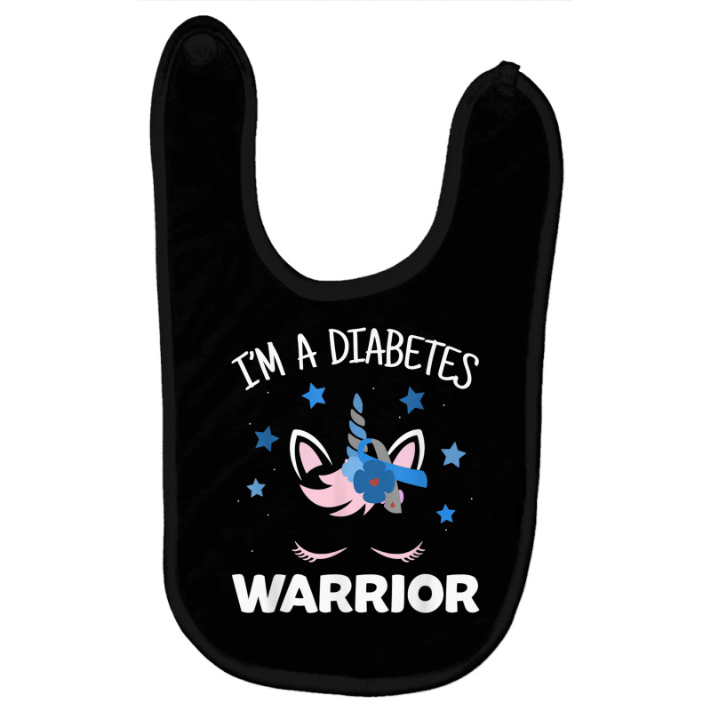 Unicorn Diabetes Warrior, Diabetes Awareness T Shirt Baby Bibs by cm-arts | Artistshot