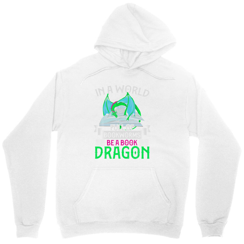 Reading Librarian Bookworm Dragon Funny Book Dragon Unisex Hoodie by miliahpullom | Artistshot