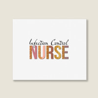 Leopard Infection Control Nurse Print For Nursing Student Long Sleeve Landscape Canvas Print | Artistshot