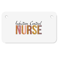 Leopard Infection Control Nurse Print For Nursing Student Long Sleeve Motorcycle License Plate | Artistshot