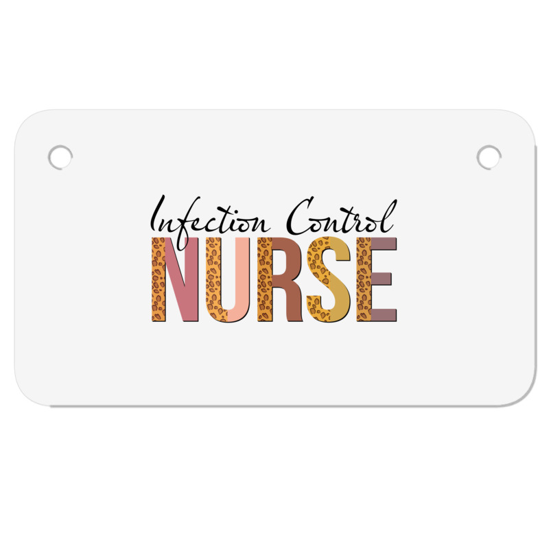 Leopard Infection Control Nurse Print For Nursing Student Long Sleeve Motorcycle License Plate | Artistshot