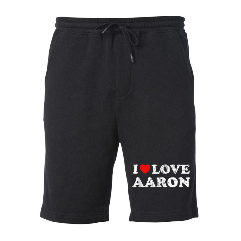 Distressed Grunge Worn Out Style I Love Aaron Tank Top Fleece Short by cm-arts | Artistshot