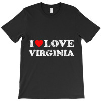 Distressed Grunge Worn Out Style I Love Virginia Tank Top T-shirt | Artistshot