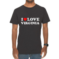 Distressed Grunge Worn Out Style I Love Virginia Tank Top Vintage T-shirt | Artistshot