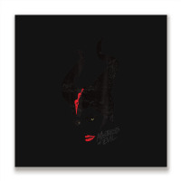 Funny Maleficent Mistress Of Evil Stylized Portrait Metal Print Square | Artistshot